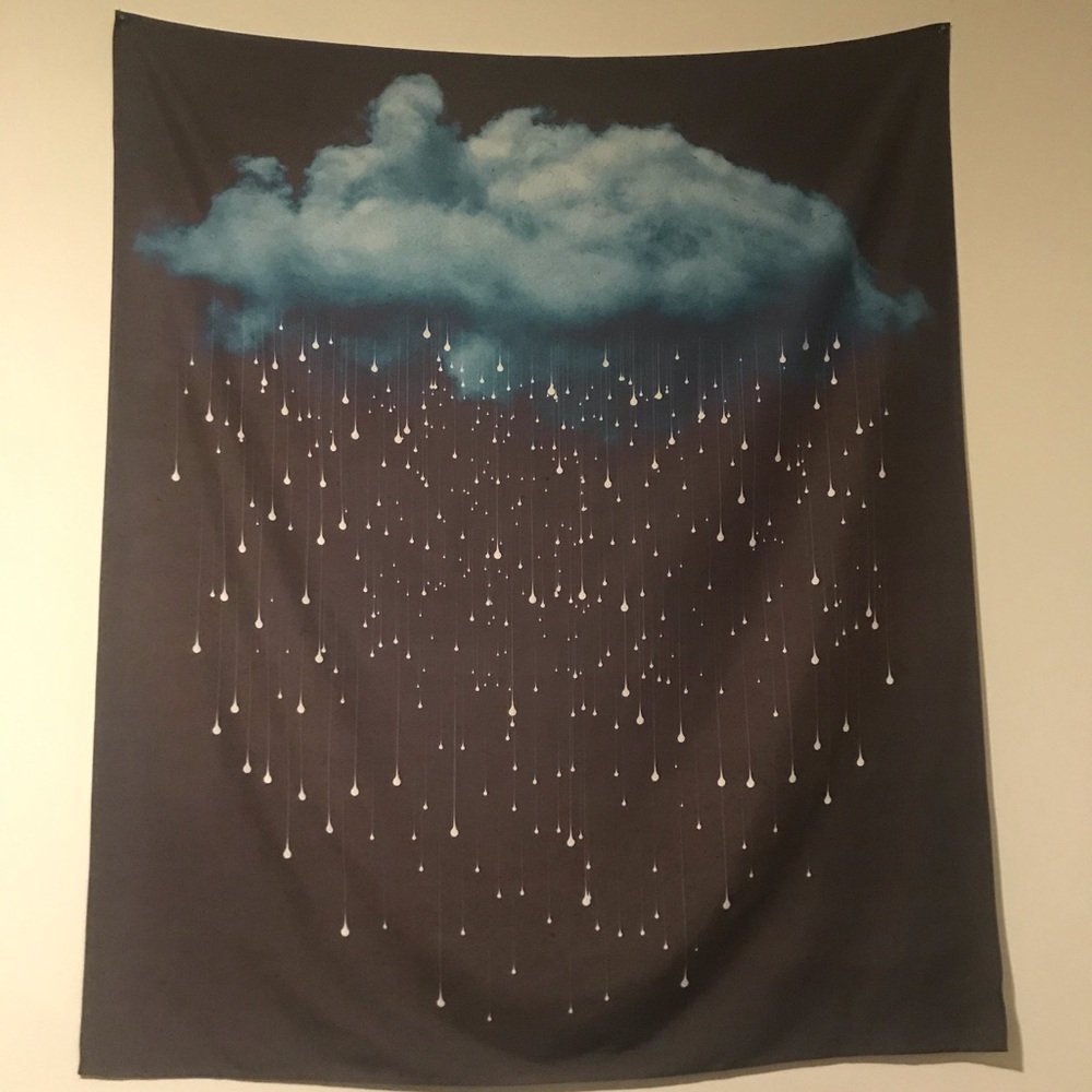 Rain cloud wall tapestry
